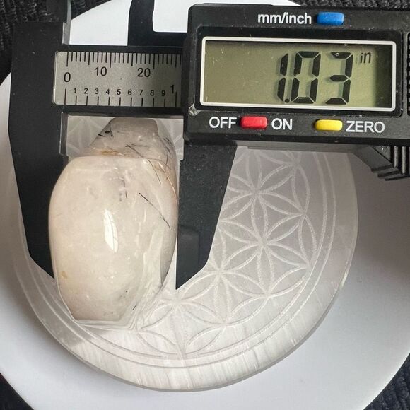 Black Rutilated Quartz Heart Carving (#2) - Picture 10 of 12